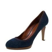 Pre-owned Denim heels Sergio Rossi Pre-owned , Blue , Dames