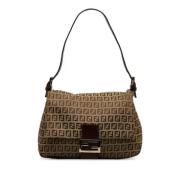 Pre-owned Leather shoulder-bags Fendi Vintage , Brown , Dames