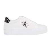 Witte Casual Leren Sneakers oor rouwen Calvin Klein Jeans , White , Da...