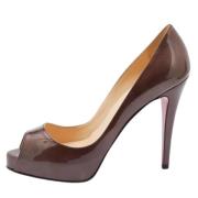 Pre-owned Leather heels Christian Louboutin Pre-owned , Brown , Dames
