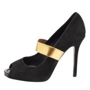 Pre-owned Suede heels Dolce & Gabbana Pre-owned , Black , Dames