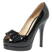 Pre-owned Leather heels Fendi Vintage , Black , Dames