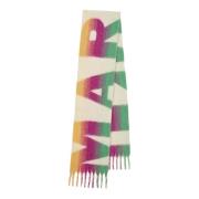 Multicolor Wollen Sjaal met Jacquard Logo Isabel Marant Étoile , Multi...