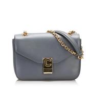 Pre-owned Leather shoulder-bags Celine Vintage , Gray , Dames