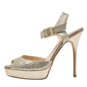 Pre-owned Fabric sandals Jimmy Choo Pre-owned , Gray , Dames