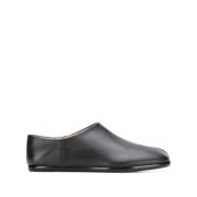 Zwarte Leren Instappers Maison Margiela , Black , Dames