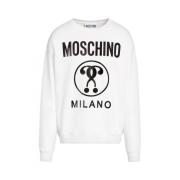 Stijlvolle Sweatshirt van Biologisch Katoen Moschino , White , Heren