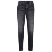 Midnight Blue Straight-Leg Katoenen Jeans Dolce & Gabbana , Blue , Her...