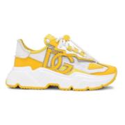 Chunky Sneakers in Canary Yellow/White Dolce & Gabbana , Yellow , Dame...