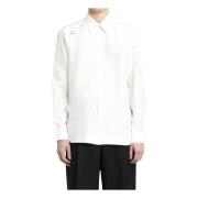 Witte Zijden Harnas Shirt Alexander McQueen , Beige , Heren