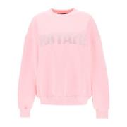 Sweatshirt met Rhinestone Logo Rotate Birger Christensen , Pink , Dame...