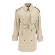 Midi Trench Coat Burberry , Beige , Dames