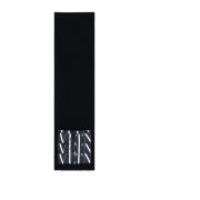 Wollen Logo Sjaal met Geribbeld Effect Valentino , Black , Heren