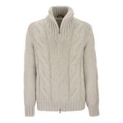 Cashmere Gebreide Buitenjas met Donsvulling Brunello Cucinelli , Gray ...