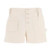 Multi Pocket High Waist Shorts Etro , White , Heren