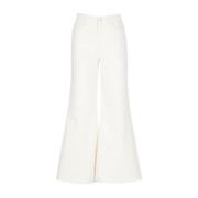 Wide Trousers Frame , White , Dames