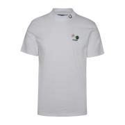 Witte katoenen T-shirt met logo borduursel Fred Perry , White , Heren