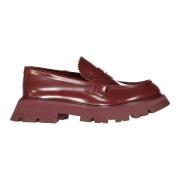 Leren Loafers met Rubberen Zool Alexander McQueen , Red , Dames