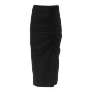 Midi Rok met Sierlijke Strikken Ganni , Black , Dames