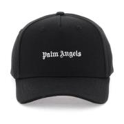 Geborduurde baseballpet met logo Palm Angels , Black , Heren