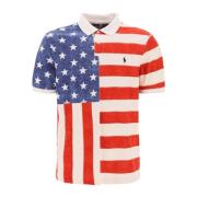 Klassieke Fit Polo Shirt met Bedrukte Vlag Ralph Lauren , Multicolor ,...