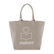 Logo Yenky Tote Bag met Contrasterend Borduurwerk Isabel Marant , Beig...