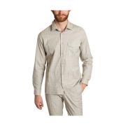 Biologisch katoenen geruite overshirt Jagvi. Rive Gauche , Beige , Her...