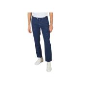 Slimme Navy Blauwe City Broek Jagvi. Rive Gauche , Blue , Heren