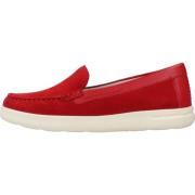 Stijlvolle Loafers voor Vrouwen Geox , Red , Dames