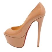 Pre-owned Leather heels Christian Louboutin Pre-owned , Beige , Dames