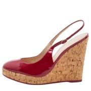 Pre-owned Leather heels Yves Saint Laurent Vintage , Red , Dames