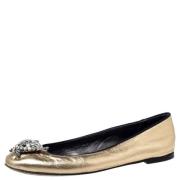 Pre-owned Leather flats Giuseppe Zanotti Pre-owned , Yellow , Dames