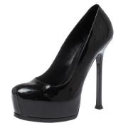 Pre-owned Leather heels Yves Saint Laurent Vintage , Black , Dames