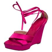 Pre-owned Satin sandals Yves Saint Laurent Vintage , Pink , Dames