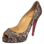 Pre-owned Lace heels Christian Louboutin Pre-owned , Black , Dames