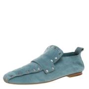 Pre-owned Suede flats Celine Vintage , Blue , Dames