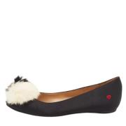 Pre-owned Satin flats Moschino Pre-Owned , Black , Dames