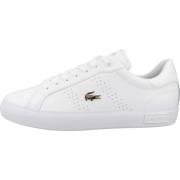 Powercourt 2.0 Leren Damessneakers Lacoste , White , Dames