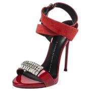 Pre-owned Leather sandals Giuseppe Zanotti Pre-owned , Red , Dames