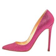 Pre-owned Fabric heels Christian Louboutin Pre-owned , Pink , Dames