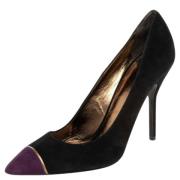 Pre-owned Suede heels Yves Saint Laurent Vintage , Black , Dames