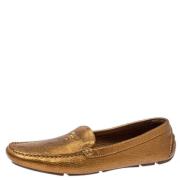 Pre-owned Leather flats Prada Vintage , Yellow , Dames