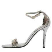 Pre-owned Leather sandals Sergio Rossi Pre-owned , Gray , Dames
