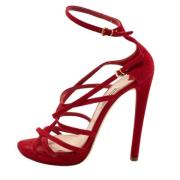 Pre-owned Suede sandals Miu Miu Pre-owned , Red , Dames