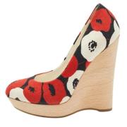 Pre-owned Canvas heels Yves Saint Laurent Vintage , Red , Dames