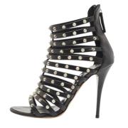 Pre-owned Leather sandals Giuseppe Zanotti Pre-owned , Black , Dames