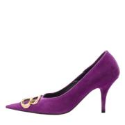 Pre-owned Velvet heels Balenciaga Vintage , Purple , Dames