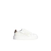 Mesh Calf Leather Sneaker Off White Liu Jo , White , Heren
