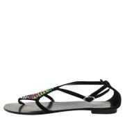 Pre-owned Suede sandals Giuseppe Zanotti Pre-owned , Black , Dames