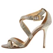 Pre-owned Fabric sandals Jimmy Choo Pre-owned , Yellow , Dames